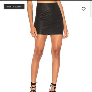 Modern Femme Vegan Mini Skirt in Black Free People